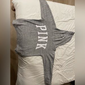 victoria secret pink hoodie (grey)